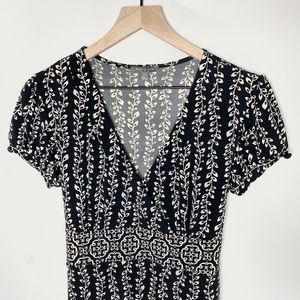 Black Fitted Midi Dress Size PS